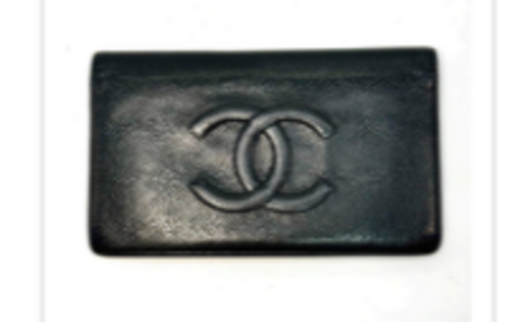 Black Logo Flap Wallet