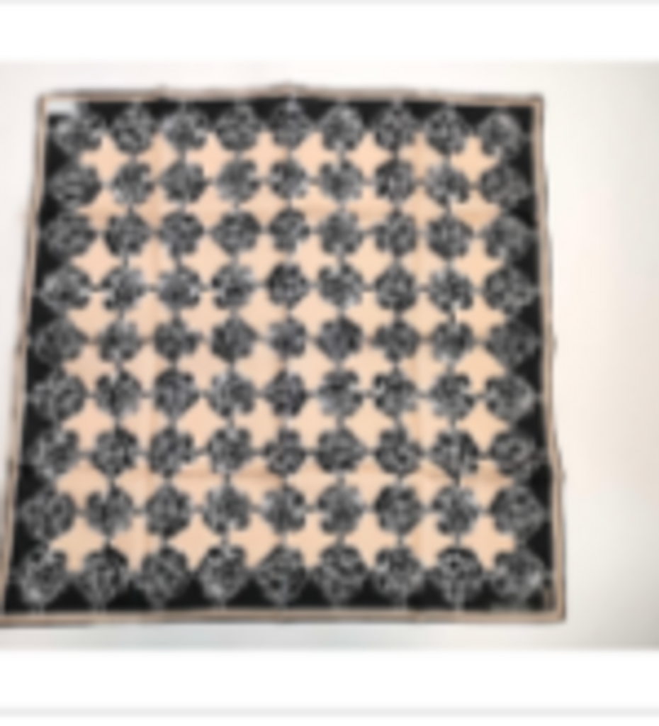 Black & Tan Floral Scarf