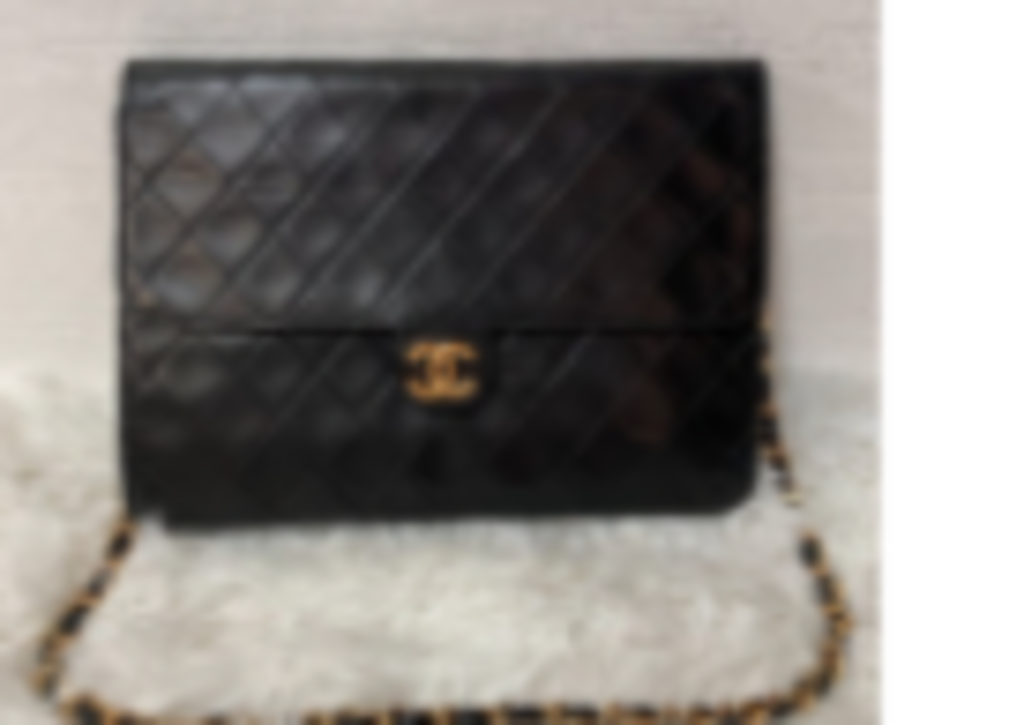 Vintage Black Single Flap Bag