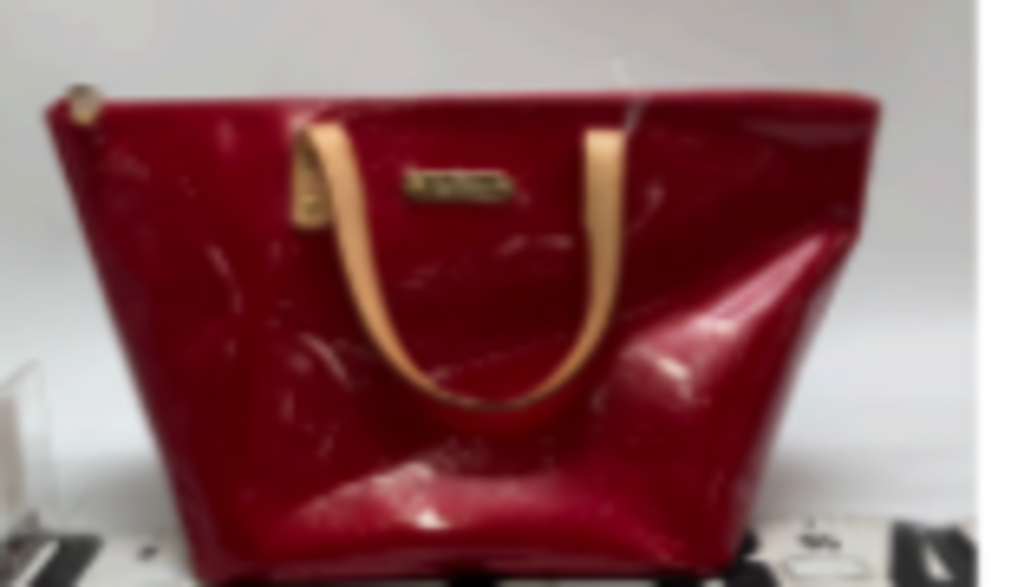 Red Monogram Vernis Bellevue PM Bag