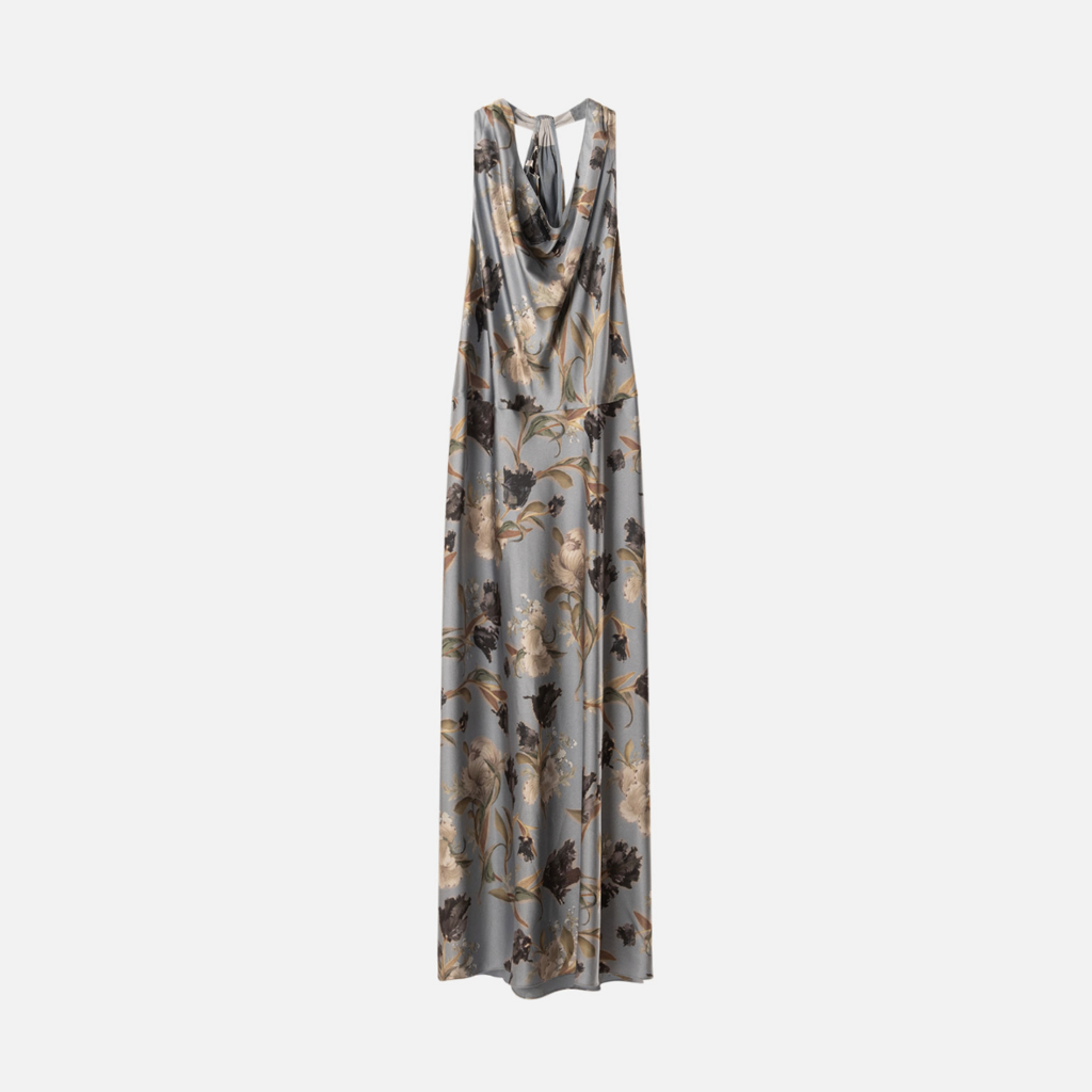 Vince Blue Floral Poly Maxi Dress (NWT 395)