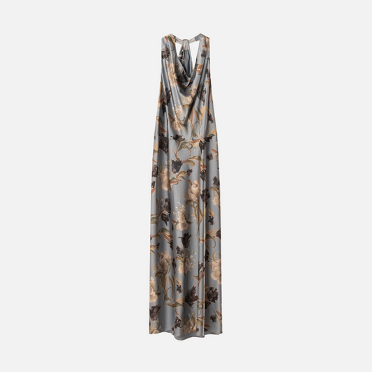 Vince Blue Floral Poly Maxi Dress (NWT 395)