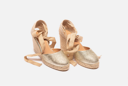 Castaner Metallic Espadrille Sandal