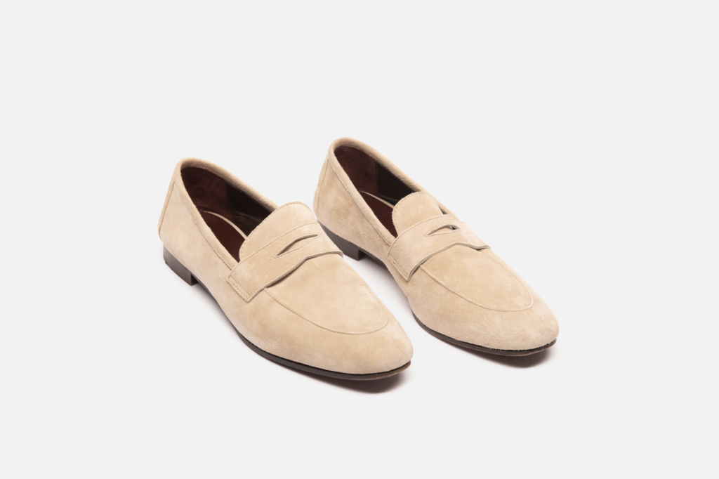 Bougeotte Tan Suede Loafers