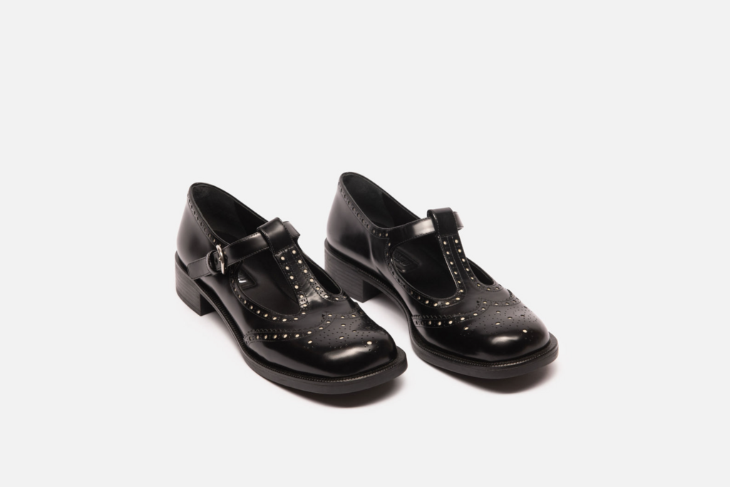 Miu Miu Black Leather T Strap Mary Jane
