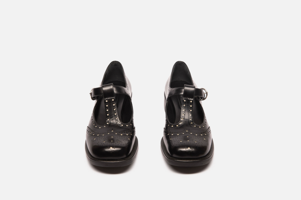 Miu Miu Black Leather T Strap Mary Jane