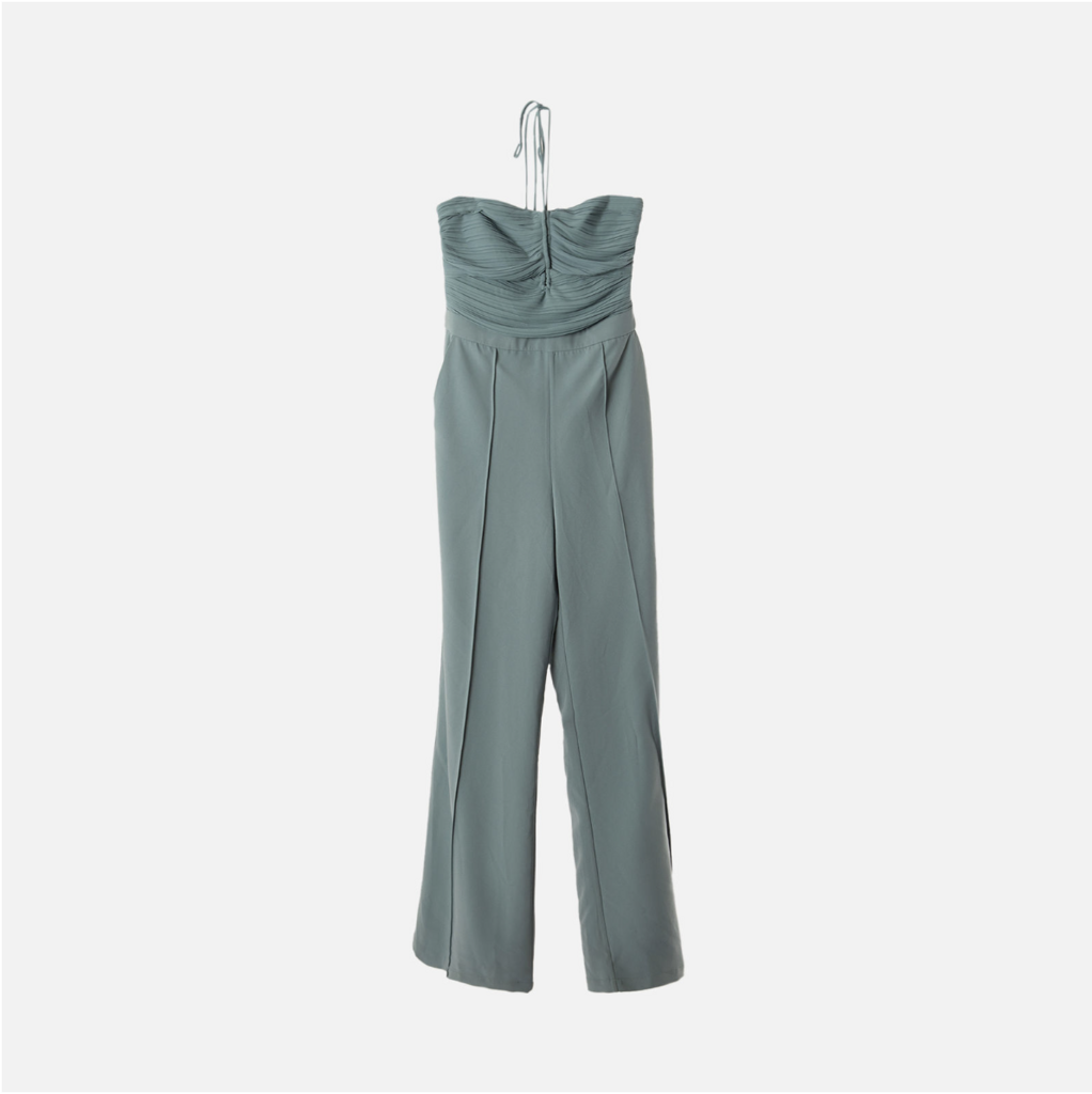 Jonathan Simkhai Blue Poly Halter Jumpsuit (NWT)