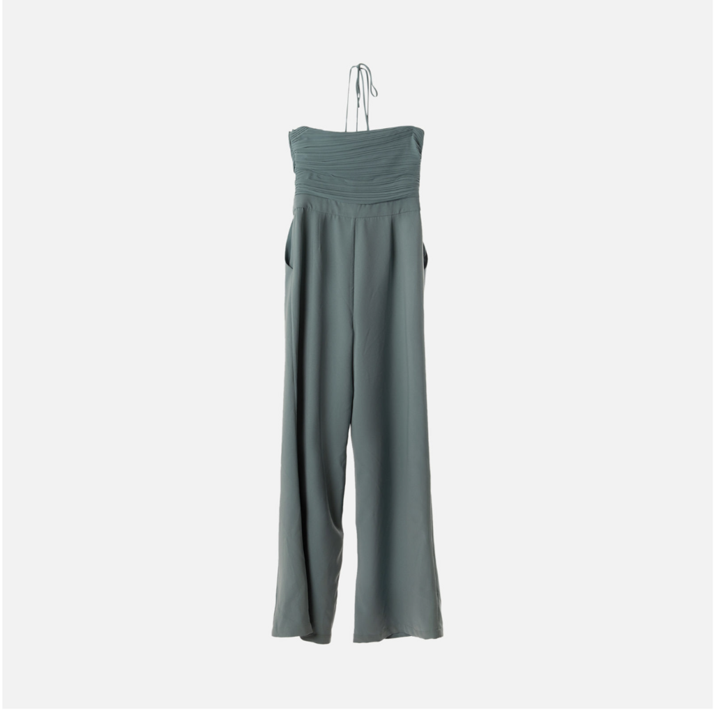 Jonathan Simkhai Blue Poly Halter Jumpsuit (NWT)