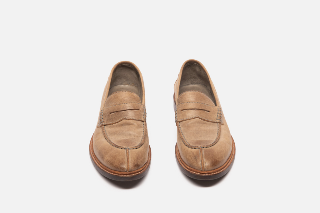 Brunello Cucinelli Brown Distressed Leather Loafer