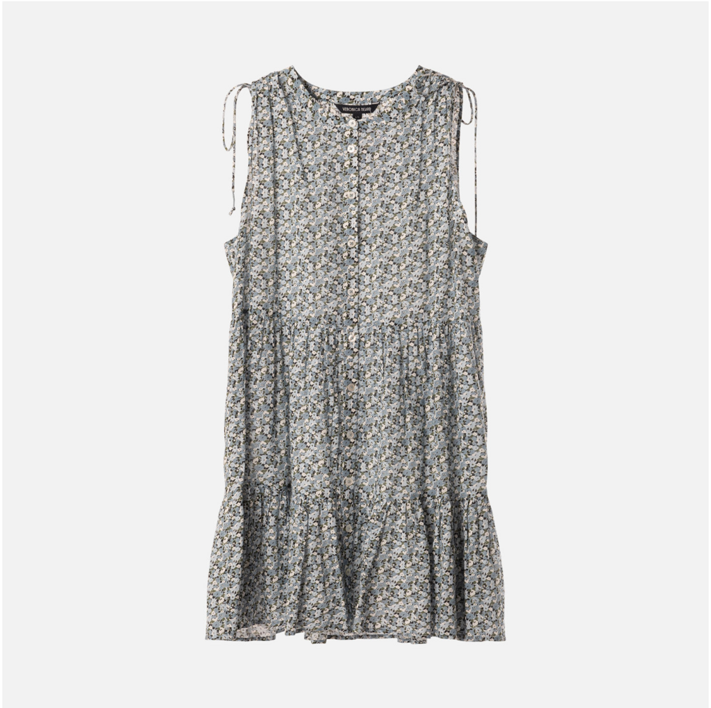 Veronica Beard Blue Floral Sun Dress