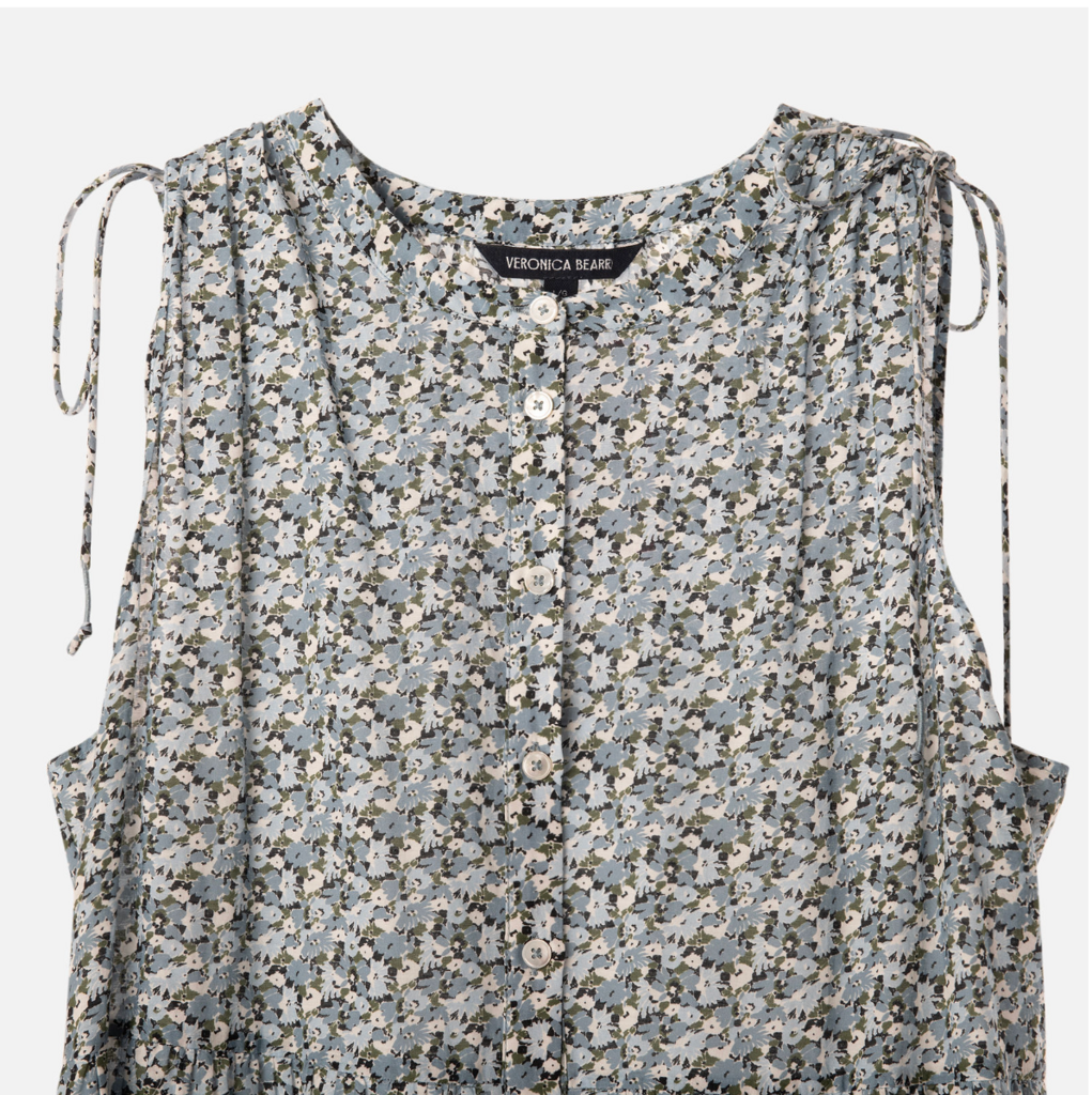 Veronica Beard Blue Floral Sun Dress