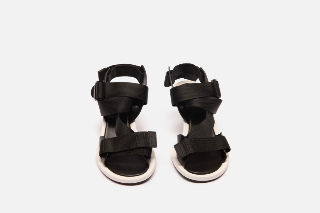 Alexander McQueen B&W Sporty Heeled Sandal