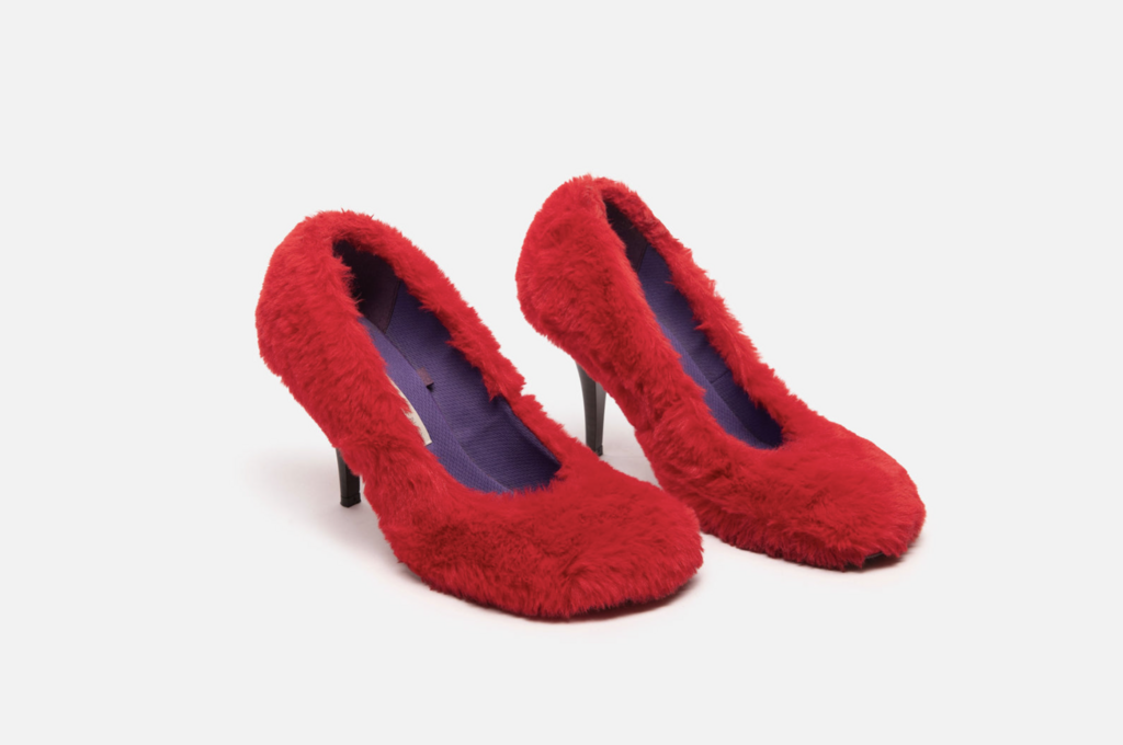 Stella McCartney Red Fuzzy Pumps