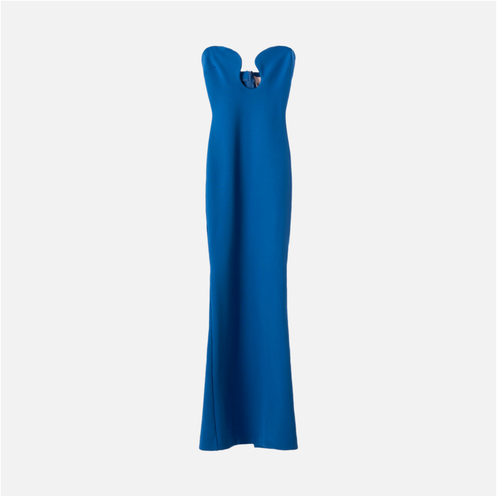 Miscreants Blue Viscose Blend Maxi Dress w/ Gloves (NWT), 6