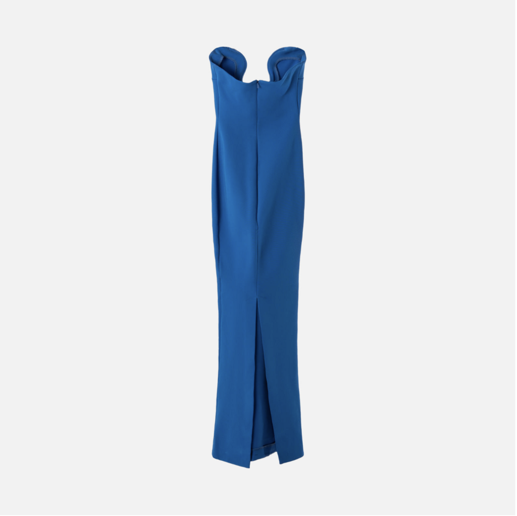 Miscreants Blue Viscose Blend Maxi Dress w/ Gloves (NWT), 6