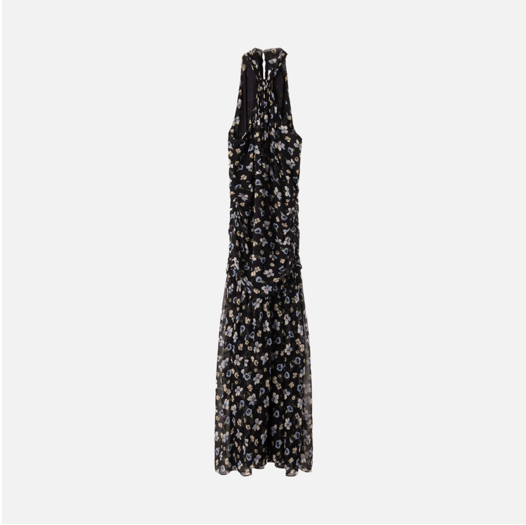 Veronica Beard Navy/Multi Floral Silk Maxi Dress (NWT $998)