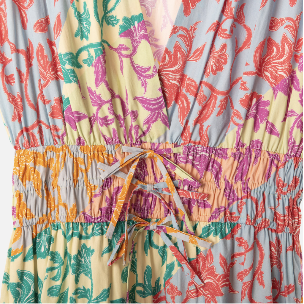 Derek Lam 10 Crosby Multi Color Floral Cotton Sleeveless Maxi Dress