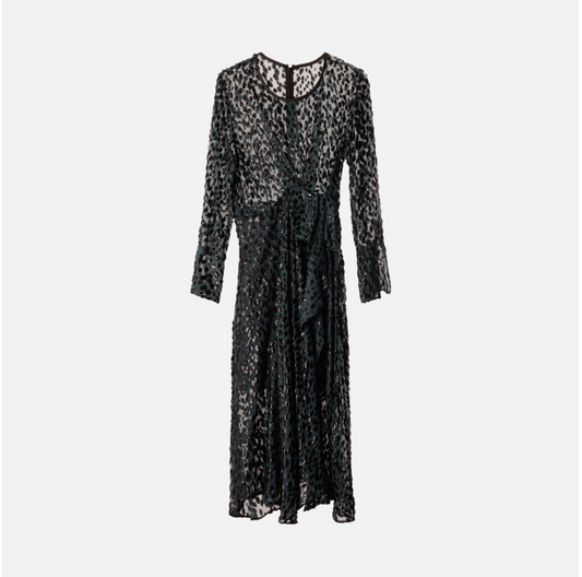 Petar Petrov Blue Tie Front Midi Dress