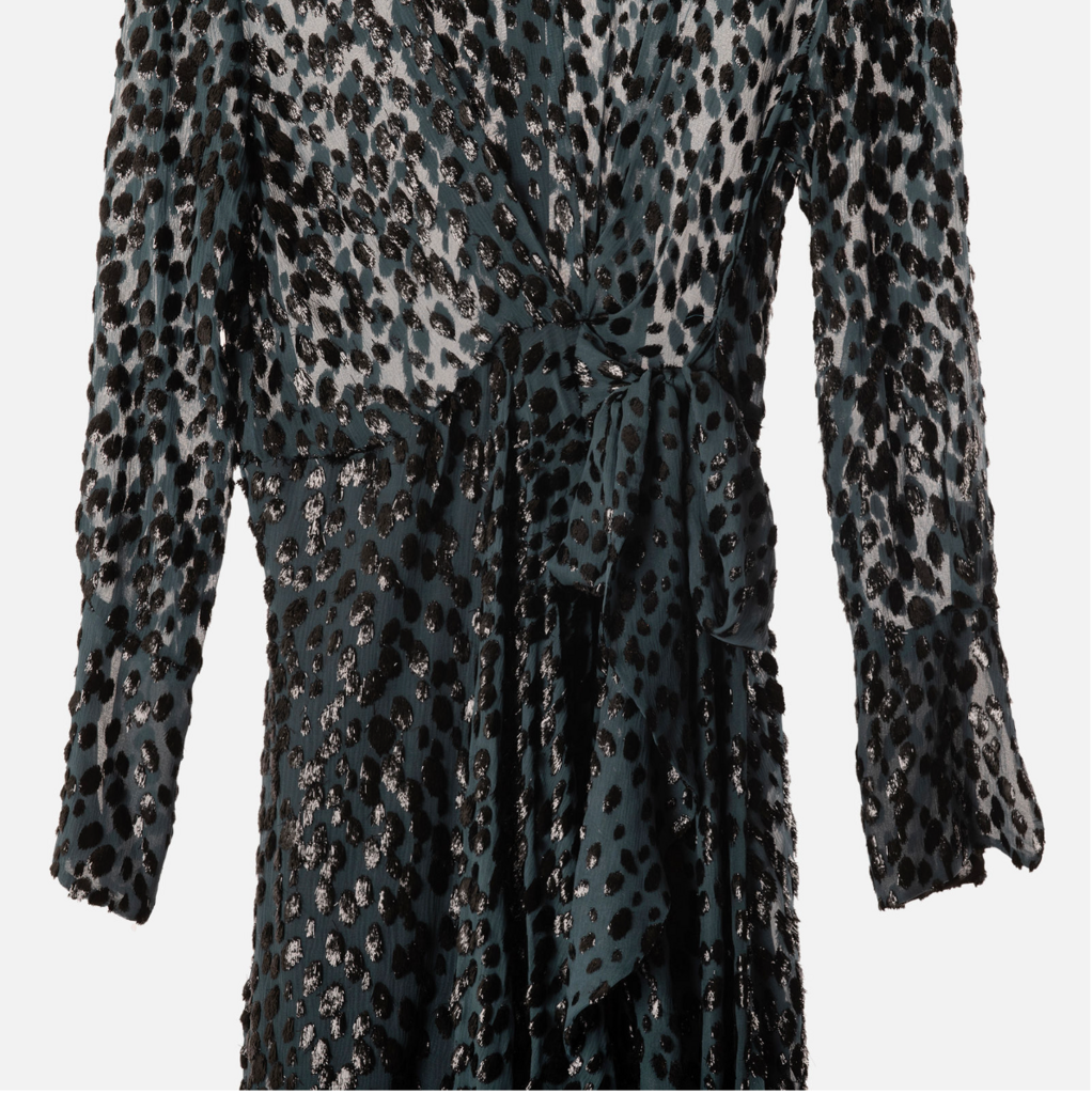 Petar Petrov Blue Tie Front Midi Dress