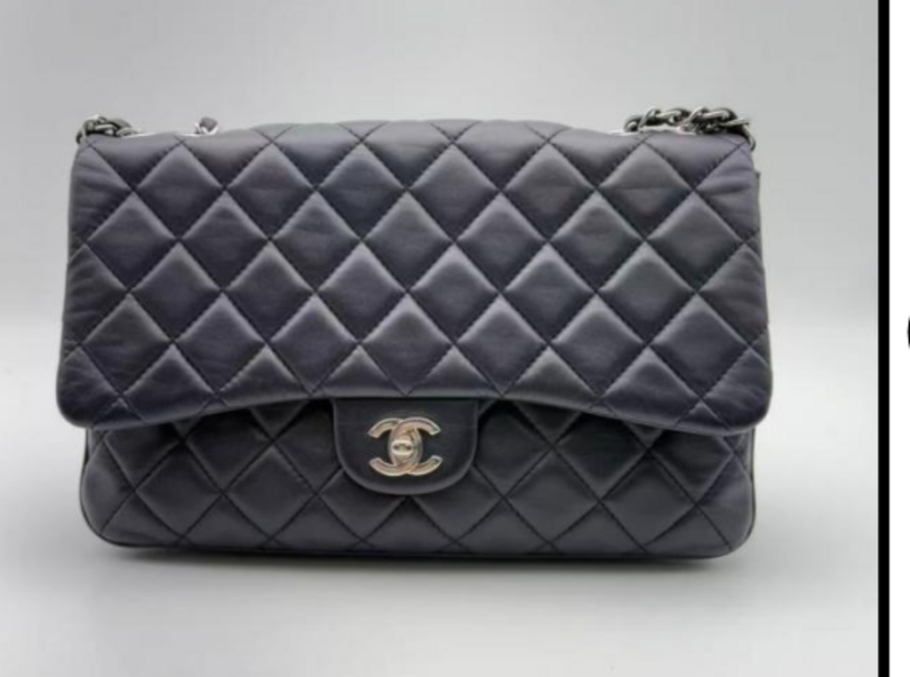 Navy Quilted Single Flap