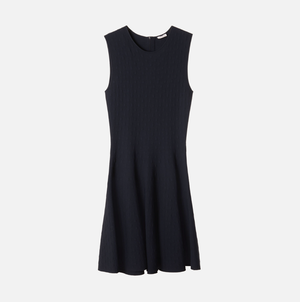 Akris Punto Navy Viscose Blend Sleeveless Mini Dress