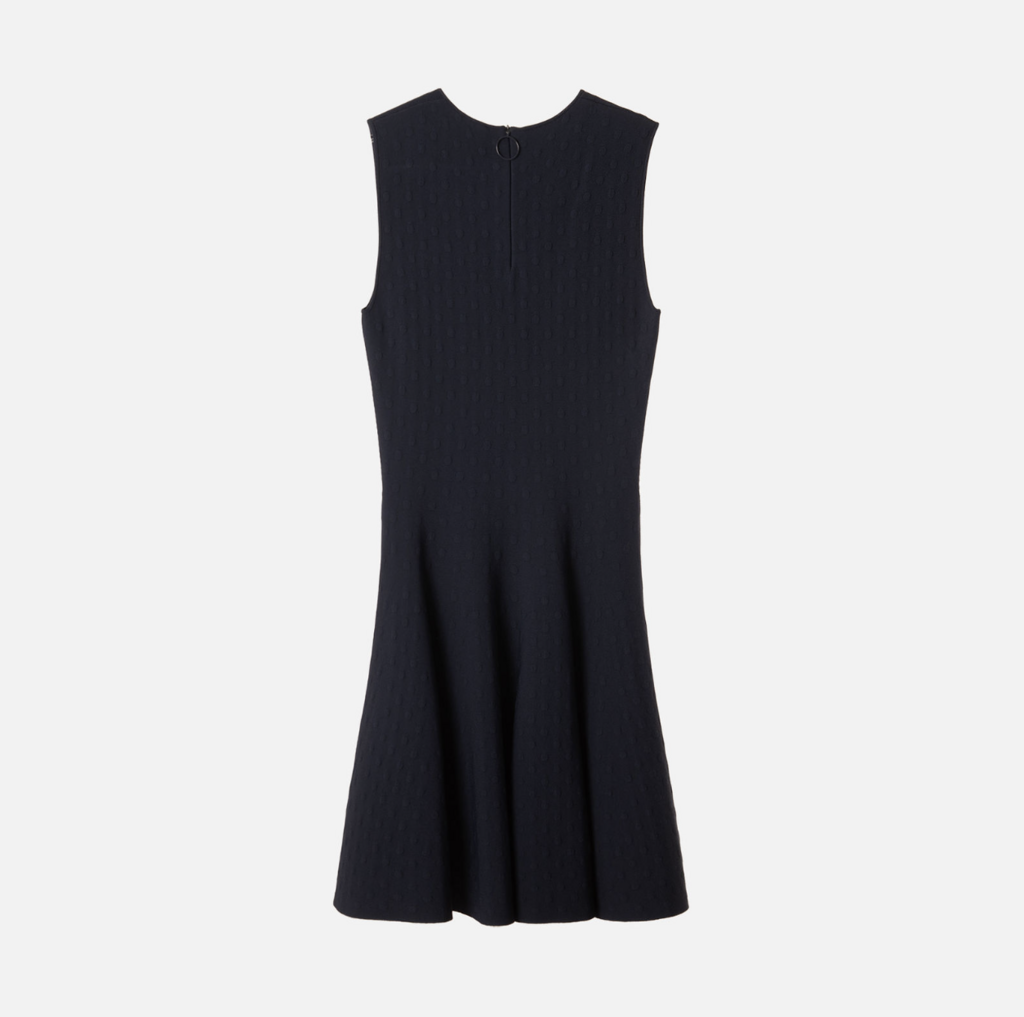 Akris Punto Navy Viscose Blend Sleeveless Mini Dress