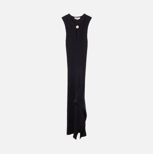 Stella McCartney Navy Cotton Ribbed Dress