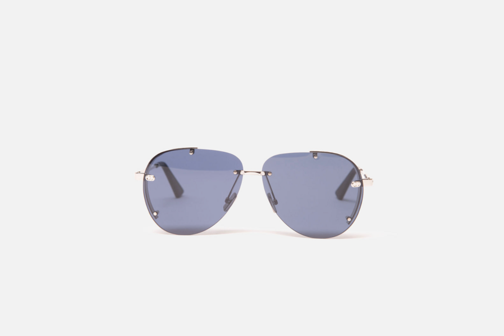 Christian Dior Silver Aviator Sunglasses