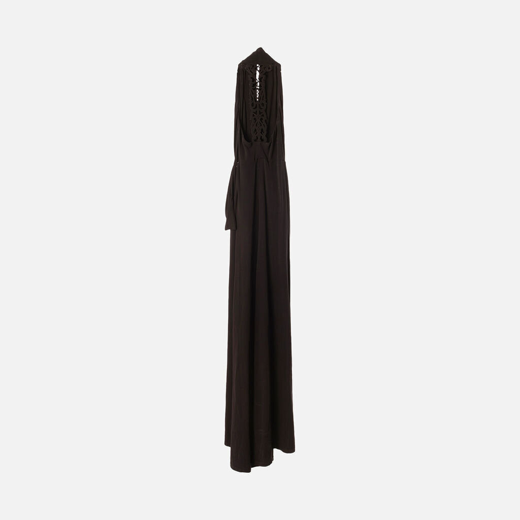 Alphorria Lazer Cut Halter Neck Maxi Dress