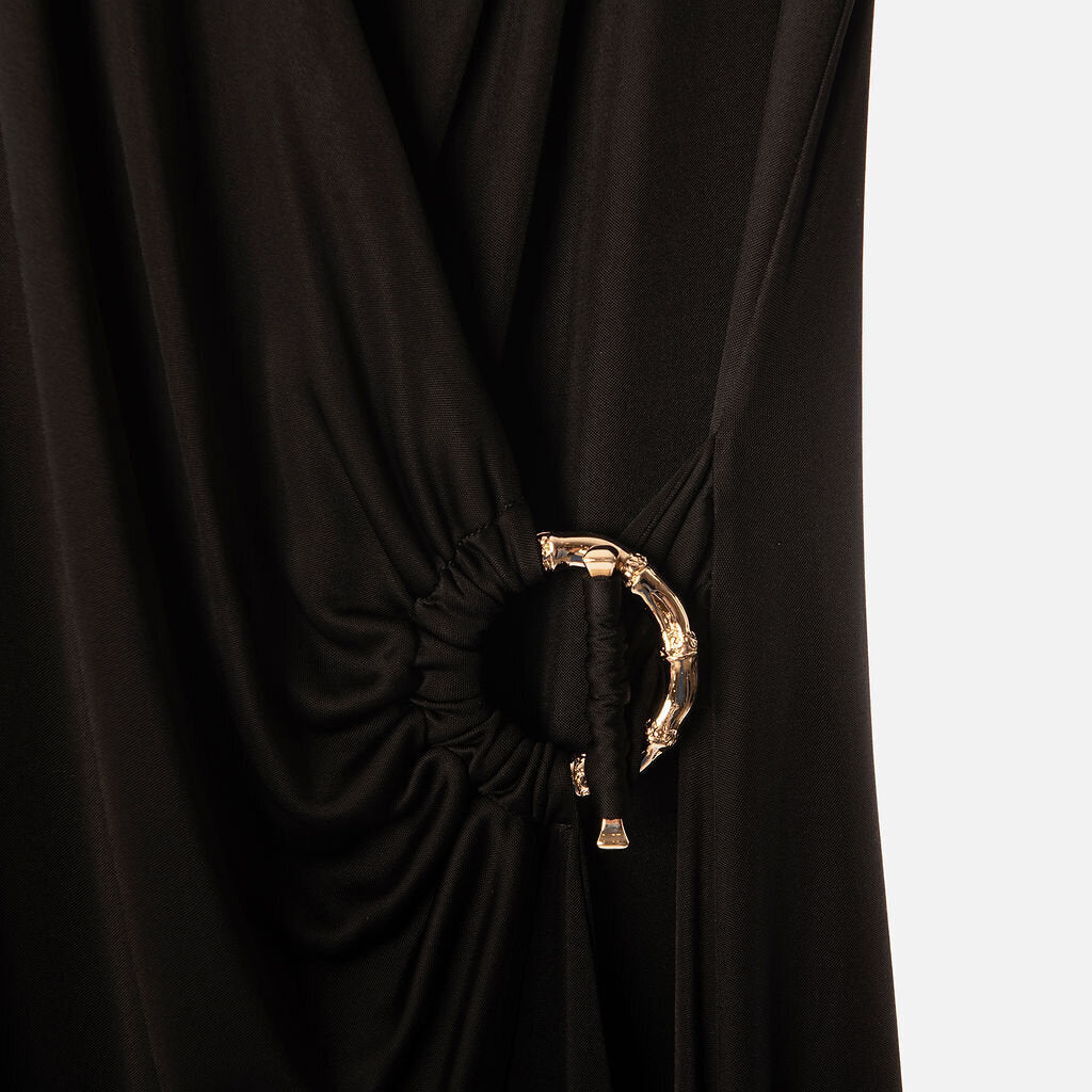 Gucci Black Viscose Bamboo-Toggle Dress (2007)