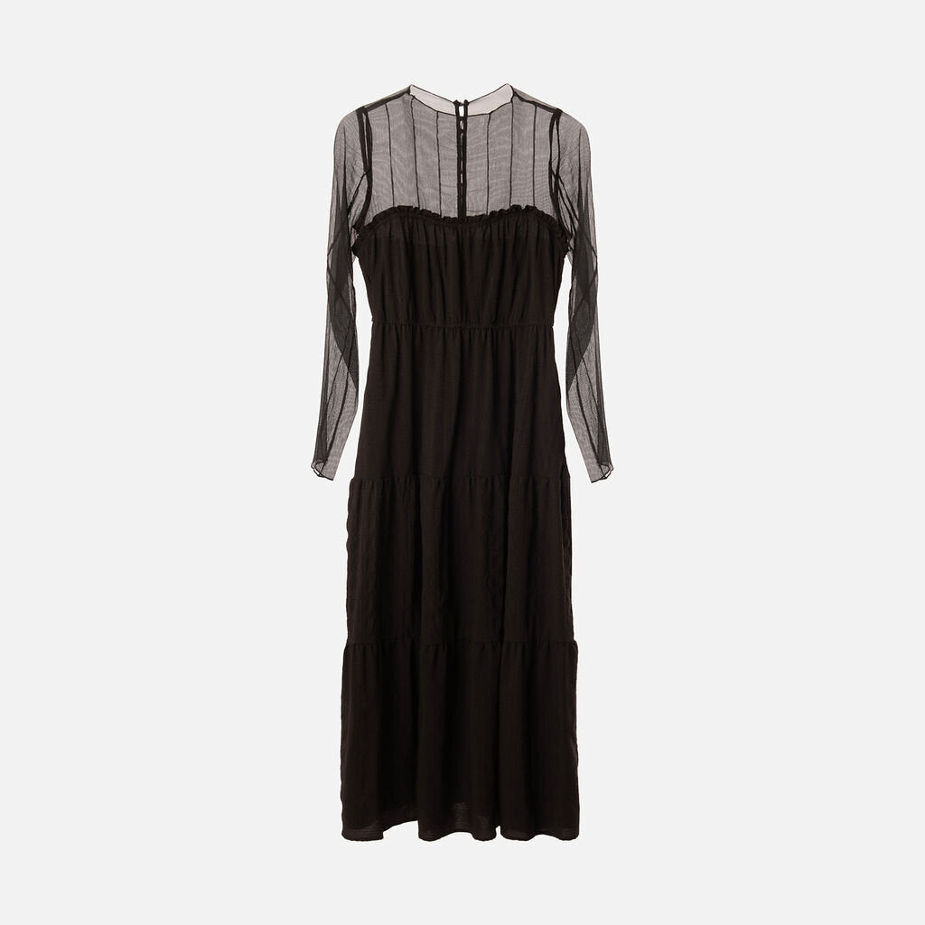 Pamela Love Black Poly Midi Dress
