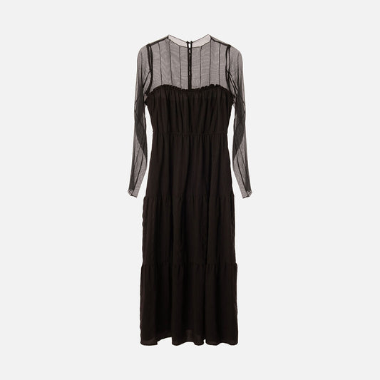 Pamela Love Black Poly Midi Dress