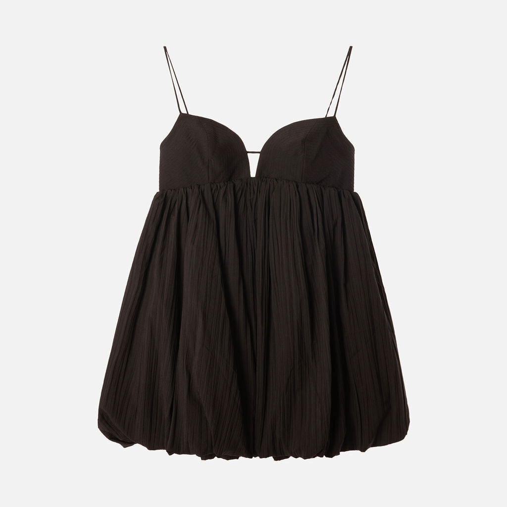 Acler Black Bubble Hem Mini Dress