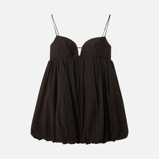 Acler Black Bubble Hem Mini Dress