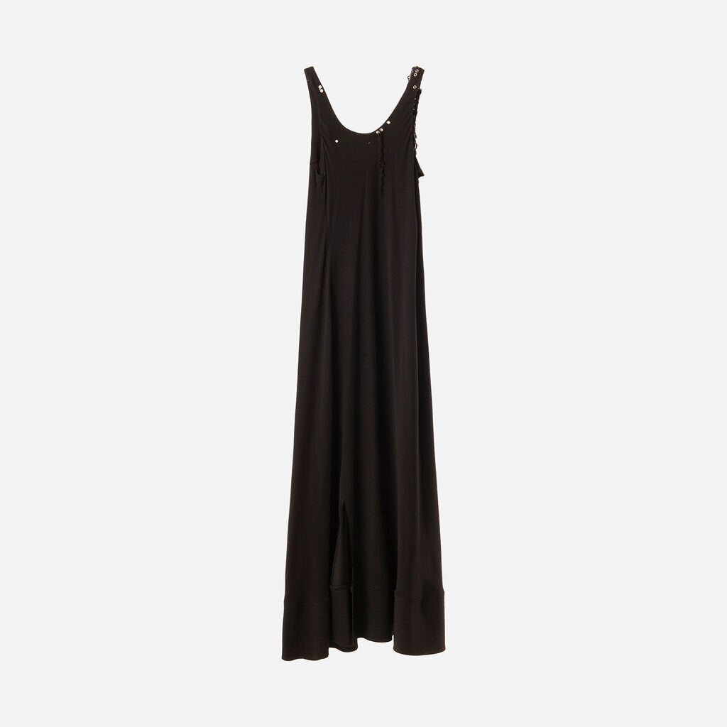 Paco Rabanne Black Silk & Acetate Tank Dress