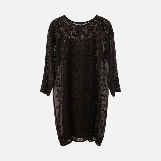 Isabel Marant Black Silk Embroidered Dress