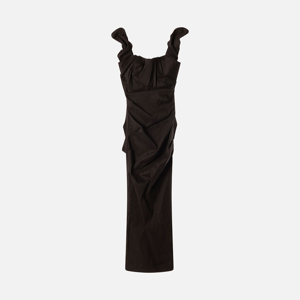 Rachel Gilbert Black Poly Blend Kalina Gown