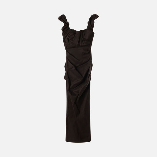 Rachel Gilbert Black Poly Blend Kalina Gown