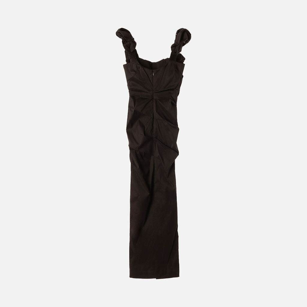 Rachel Gilbert Black Poly Blend Kalina Gown