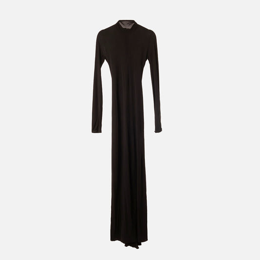 Alaia Black Jersey Mockneck Dress
