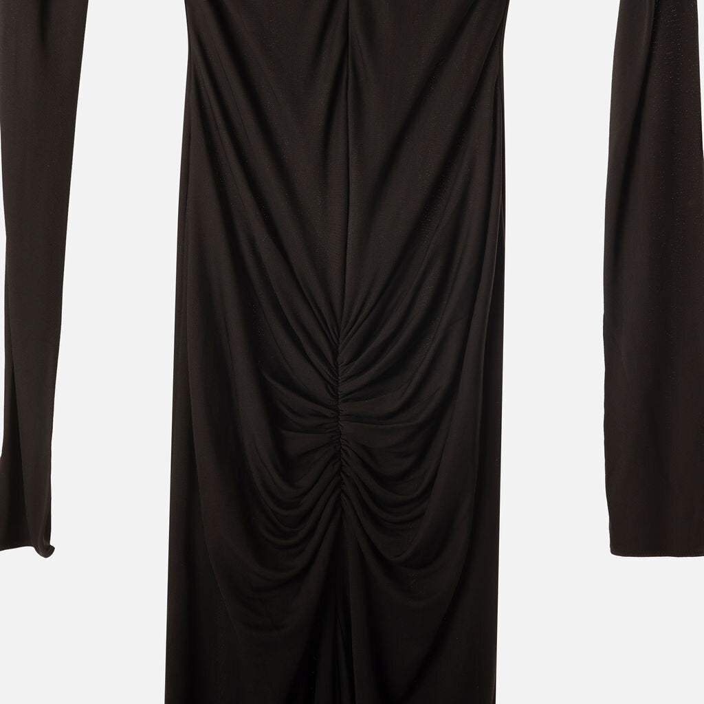 Alaia Black Jersey Mockneck Dress