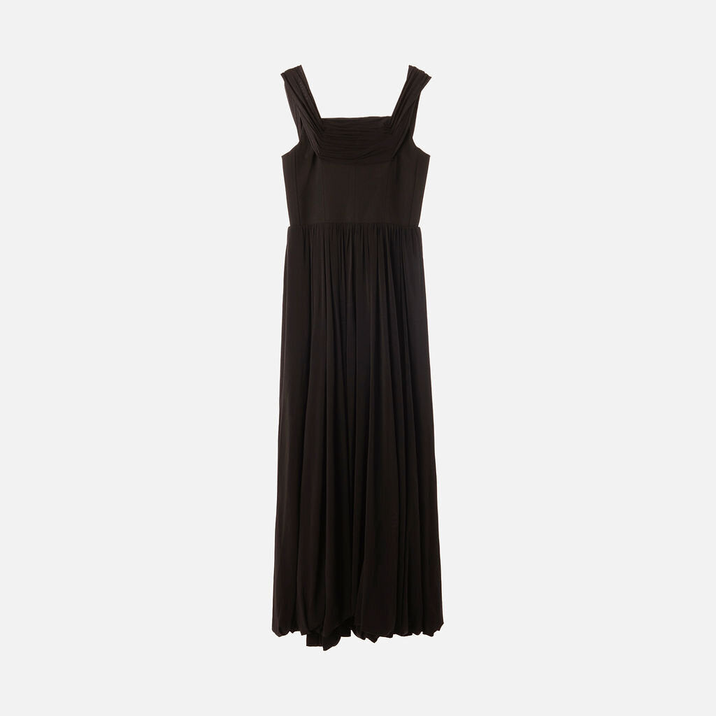 La Ligne Black Viscose Maxi Dress