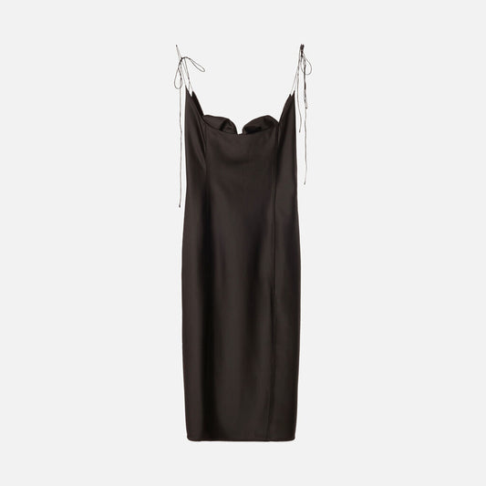 Anna October Black Polyester Dress