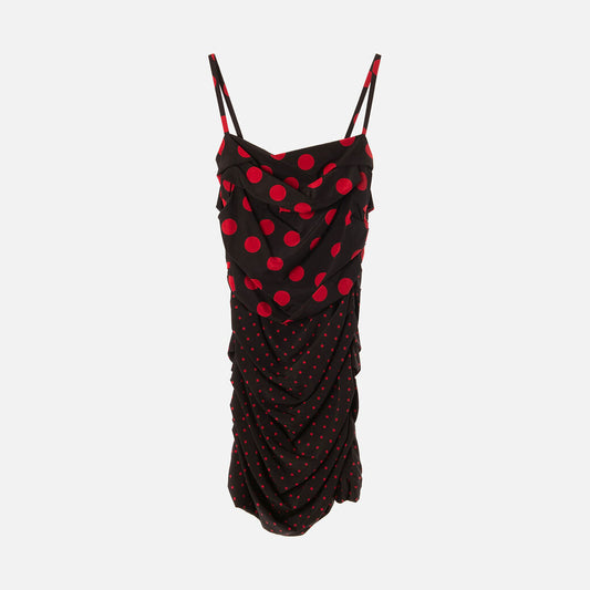 Dolce & Gabbana Black & Red Polka Dot Dress