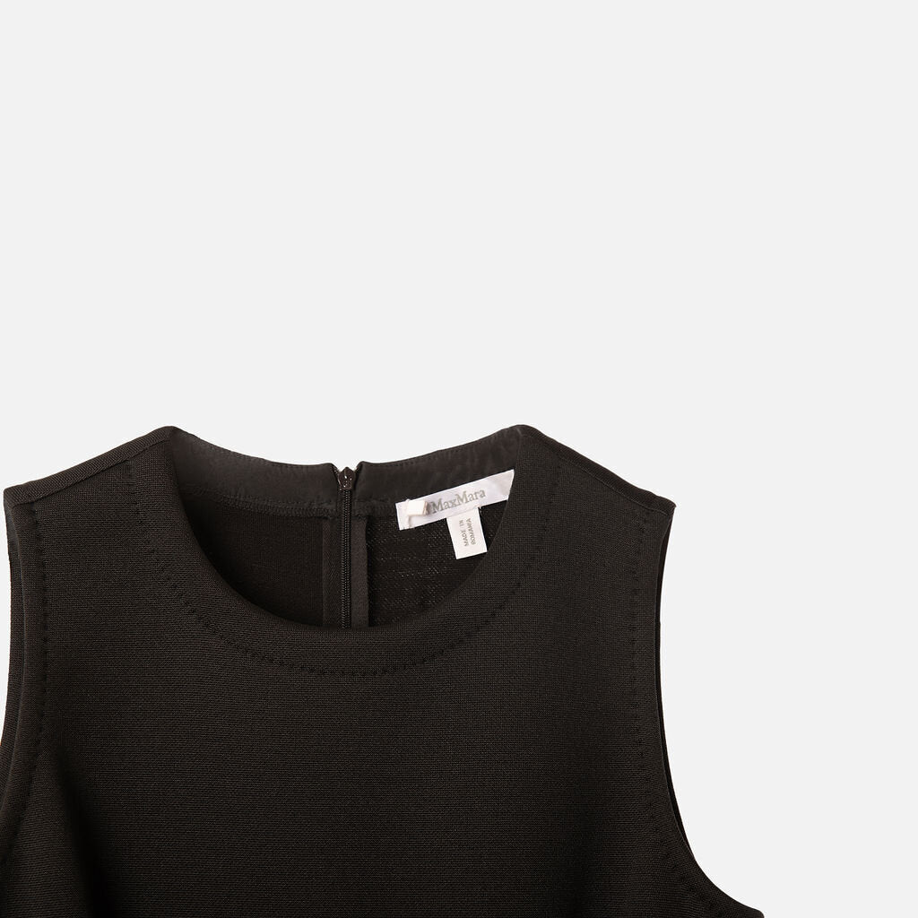 Max Mara Black Poly Mini Dress