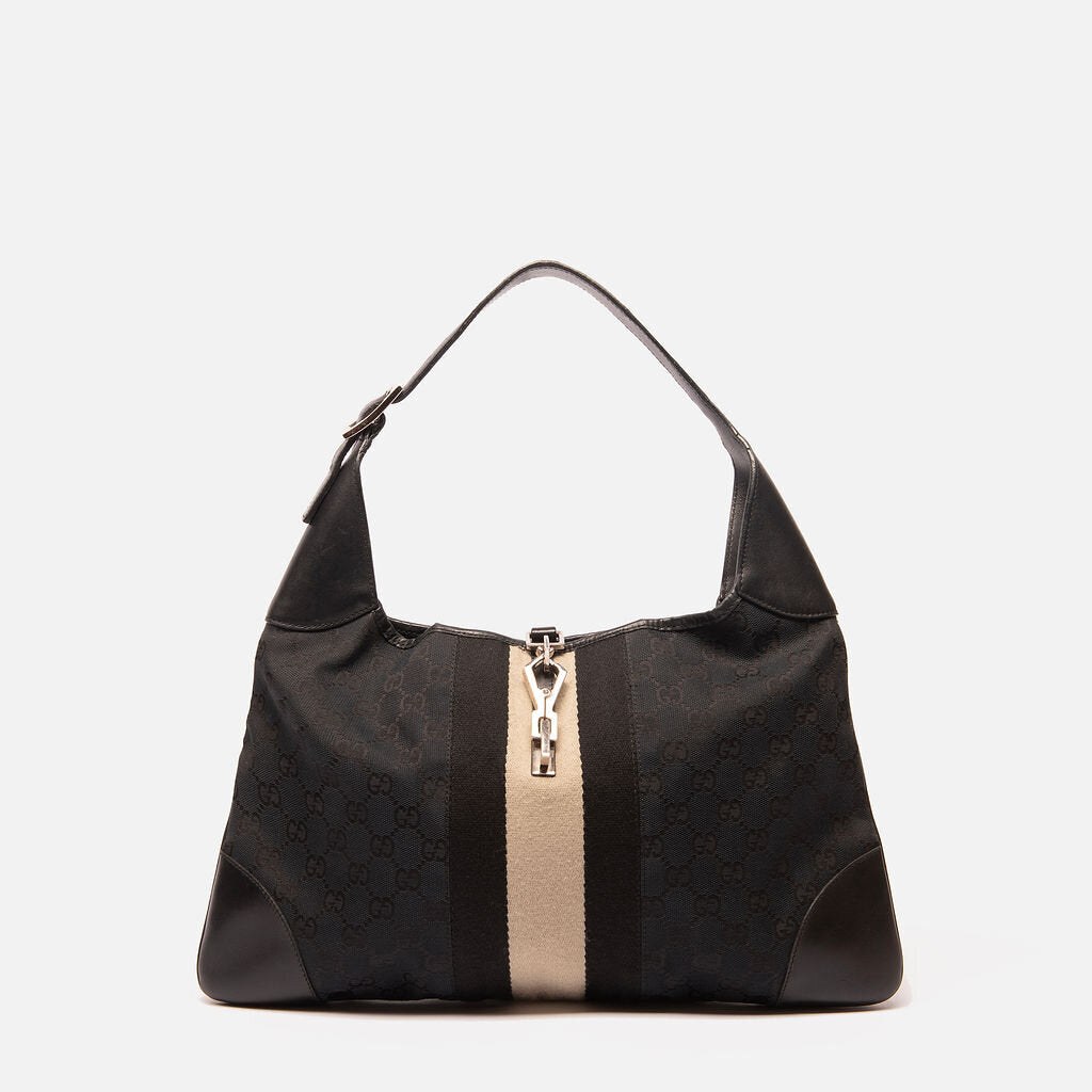 Gucci Navy Striped Jackie Bag