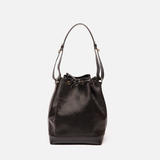 Louis Vuitton Black Epi Noe Large Bucket Bag