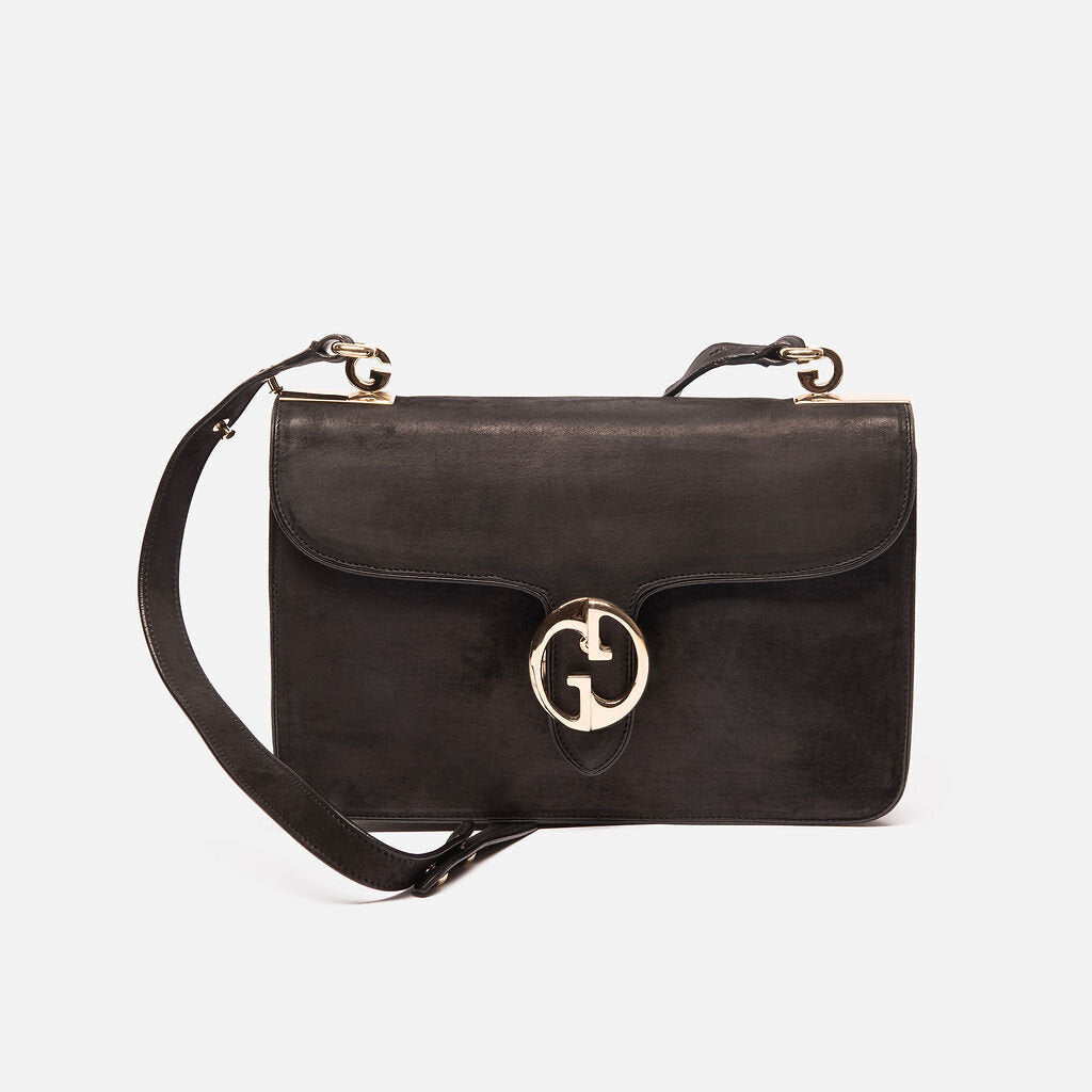 Gucci Black Leather 1973 Medium Bag