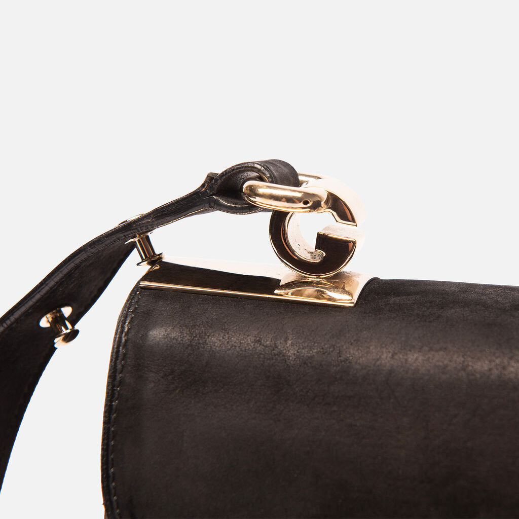 Gucci Black Leather 1973 Medium Bag