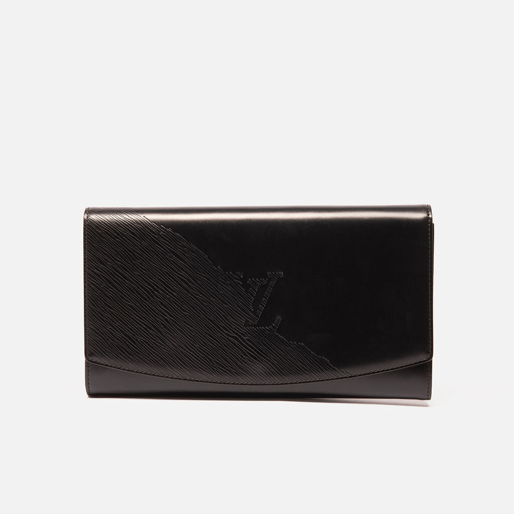 Louis Vuitton Black Epi Opera Clutch
